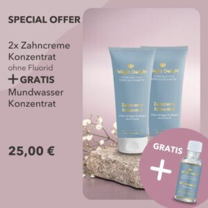 Special Offer: 2x Zahncreme Konzentrat + GRATIS Mundwasser Konzentat