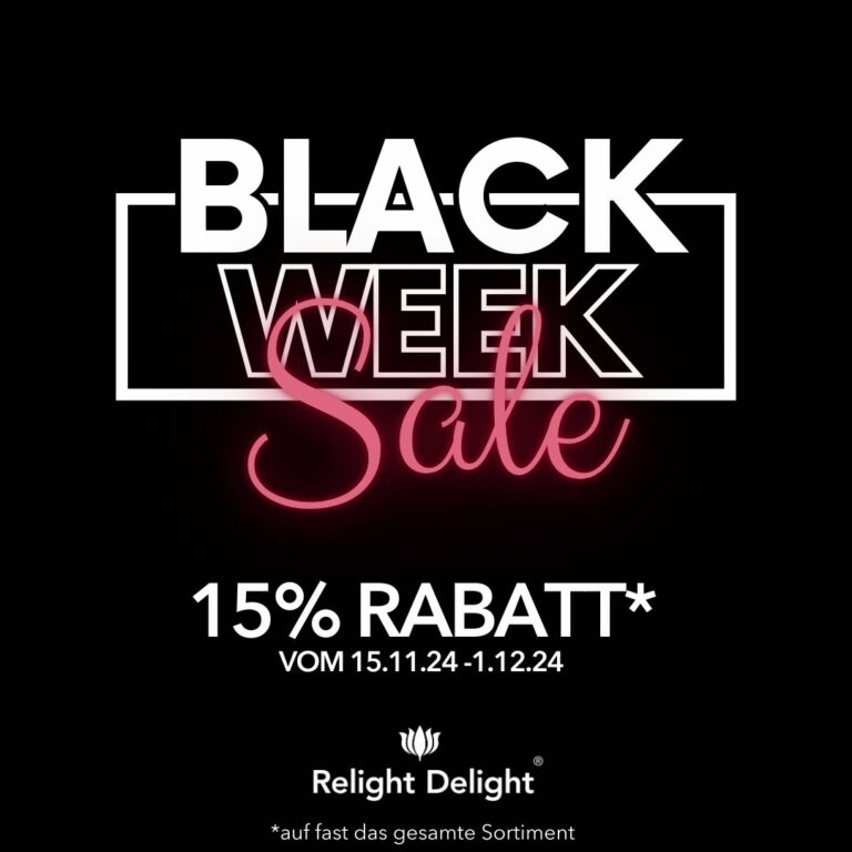 Mehr über den Artikel erfahren Black Week bei Relight Delight % (15.11. bis 01.12.2024)