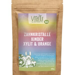 Lebenskraftpur Zahnkristalle Kinder Xylith Orange