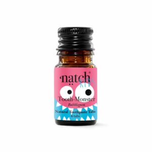 NATCH – Tooth Monster Bubblegum Miniflasche (Zahnpasta Tabs für Kids)