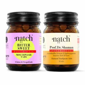 NATCH – POSTBIOTIC BUNDLE – Prof. Dr. Shaman Zahnpasta & Bitter Sweet Mundspülung Tabs