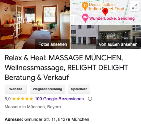 Relax & Heal Google Bewertungen Google Maps